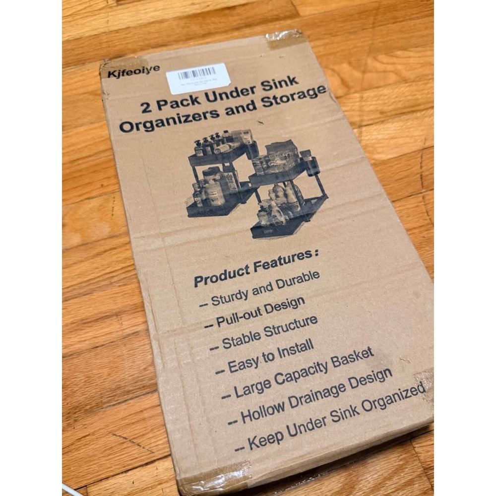 Kjfeoiye 2 Pack Under Sink Organizers and Storage